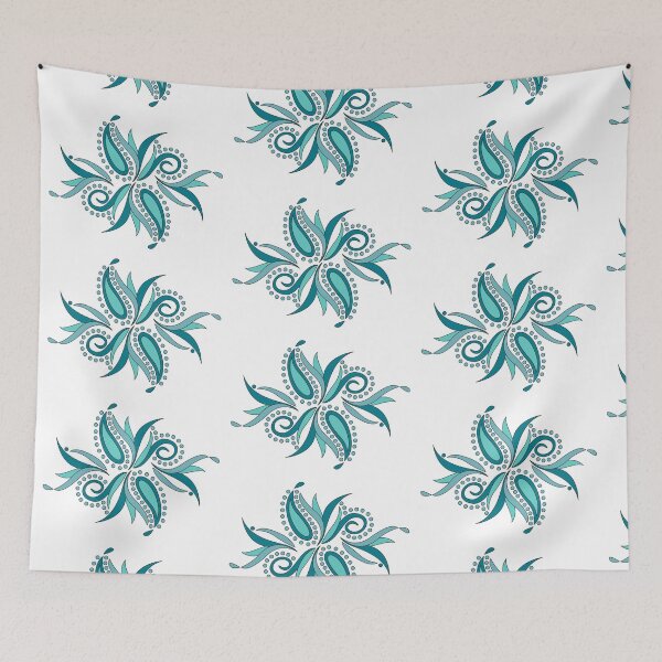 Item preview, green abstract design with leaves designed and sold by CREATINERY.