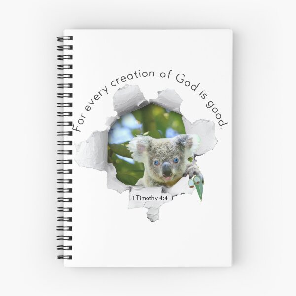 Item preview, 3D Koala 1Timothy 4:4 Gods creation designed and sold by TheKingdomAttic.