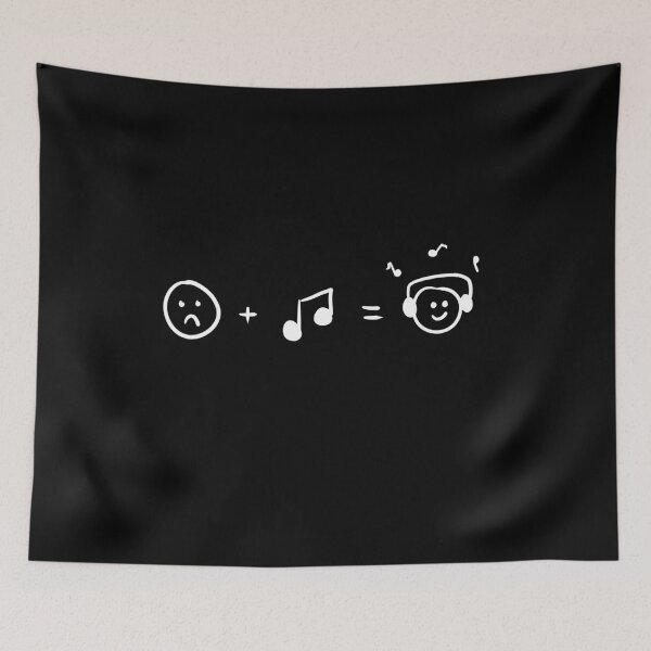 Item preview, I love music stick figure musician headphones designed and sold by Weilichesmag.