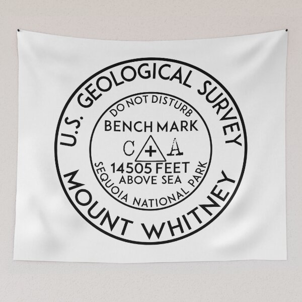 Item preview, BENCHMARK MOUNT WHITNEY CALIFORNIA USGS GEOCACHING HIKING CLIMBING designed and sold by DESTINATIONS DECAL.