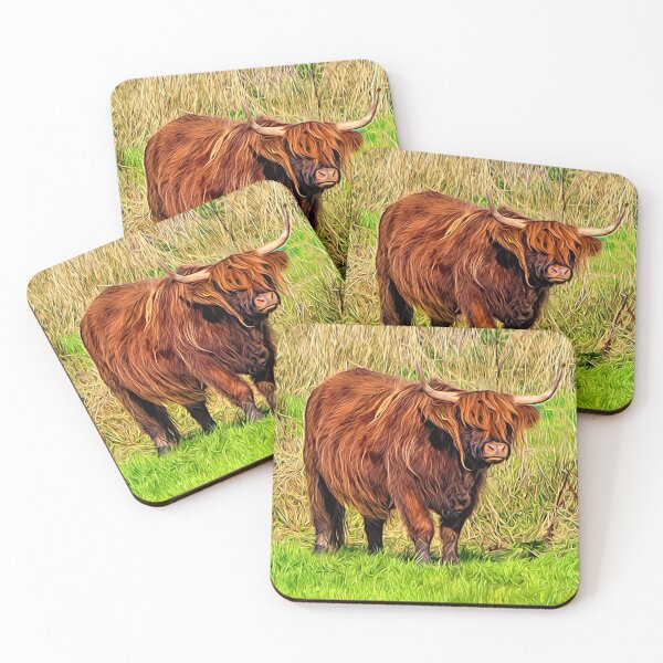 Item preview, Scottish coos Coasters 3 designed and sold by sandraanderson.