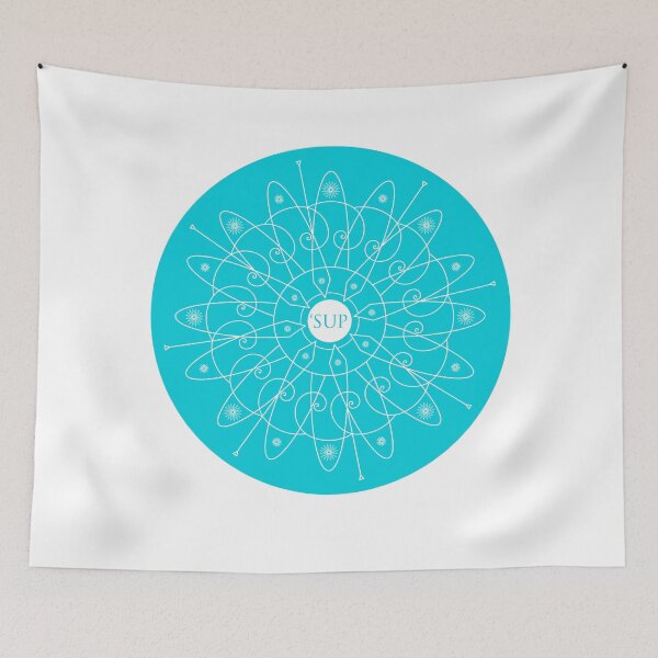 Item preview, Tabla de surf de remo color turquesa designed and sold by godgeeki.