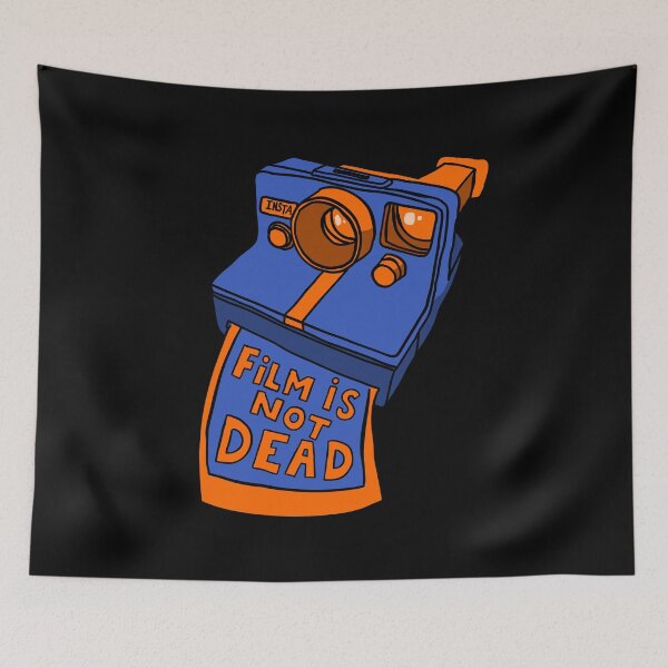 Item preview, Film is not dead - Instant Camera - Blue & Orange designed and sold by MOREDANKMEMES.