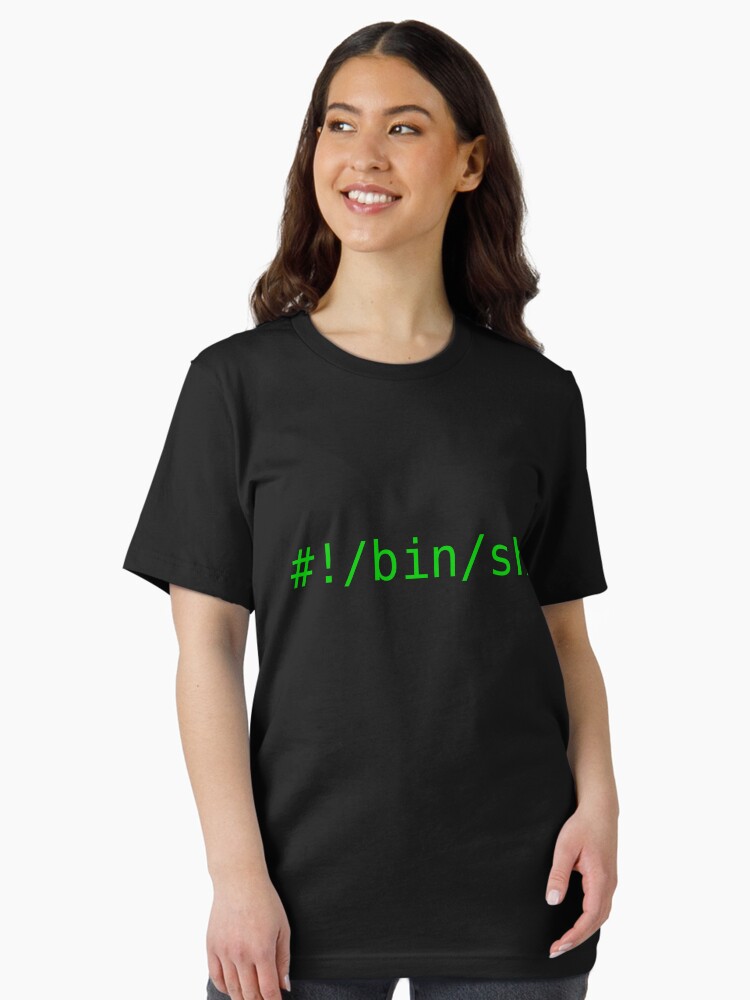 Thumbnail 2 of 7, Essential T-Shirt, #!/bin/sh - Green Text Design designed and sold by noodledesigns.