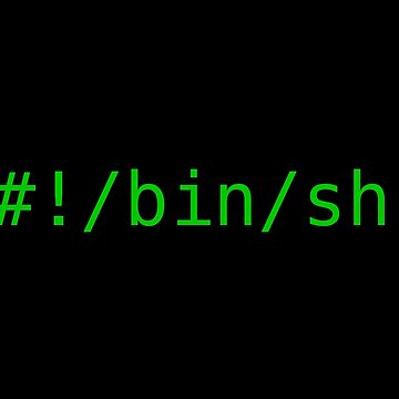 Artwork thumbnail, #!/bin/sh - Green Text Design by noodledesigns