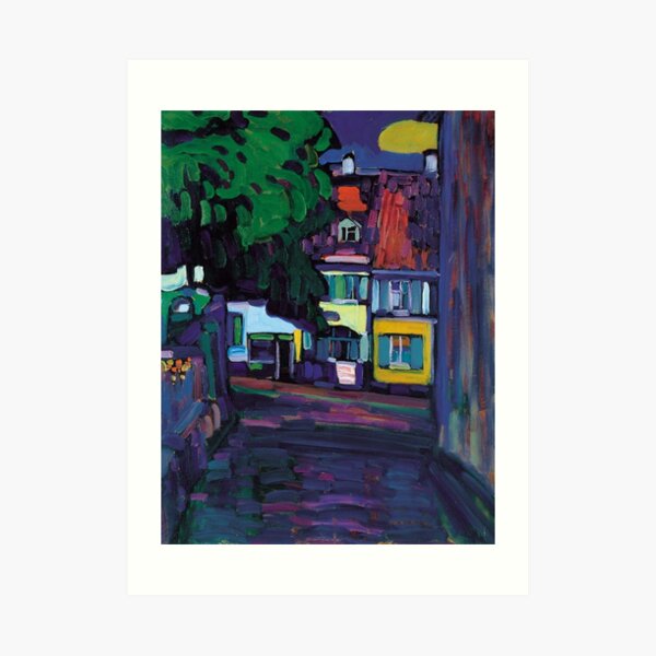 Houses in Murnau on Obermarkt, 1908 Wassily Kandinsky Art Print