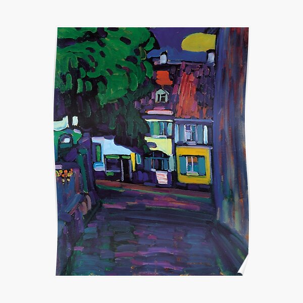 Houses in Murnau on Obermarkt, 1908 Wassily Kandinsky Poster