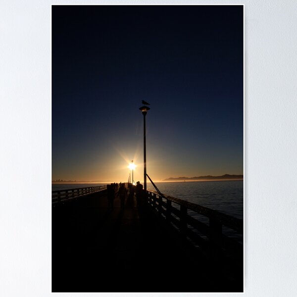 Item preview, Seagull, dock, people, sunset designed and sold by gerardofm4.