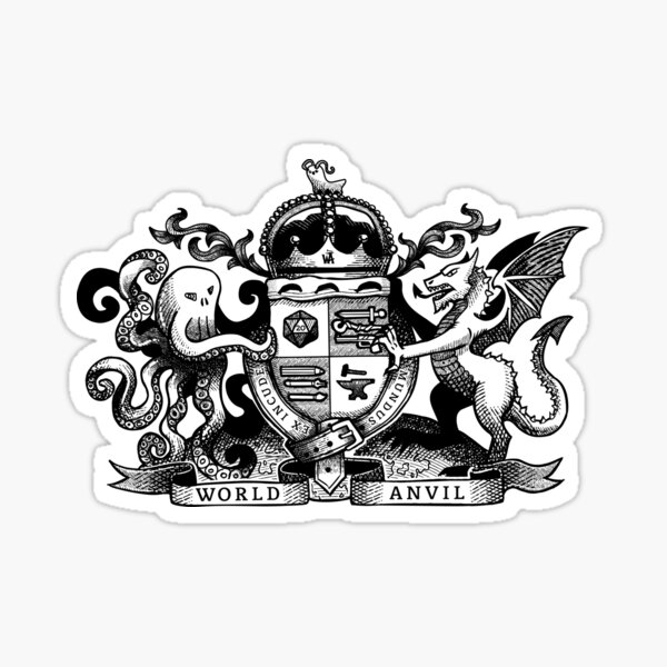 World Anvil 2nd Anniversary Logo Sticker