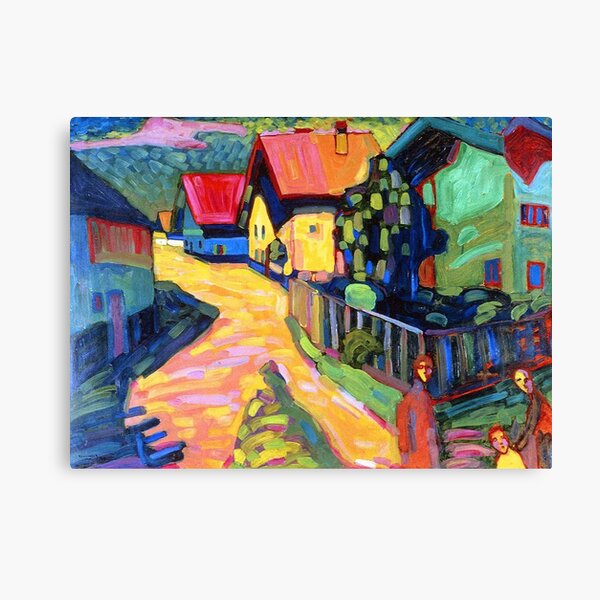 Murnau Street With Women, 1908 Wassily Kandinsky Canvas Print