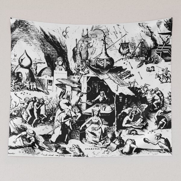 Item preview, Seven Deadly Sins - Greed - Pieter Bruegel the Elder designed and sold by elforzi.