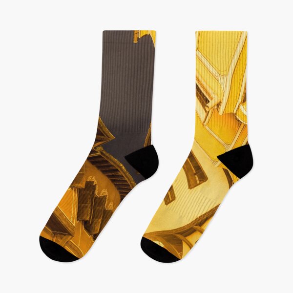 Item preview, Golden Yellow Night - Chic Zigzags of Oriel Windows and Serrated Roof Lines  designed and sold by Georgia Mizuleva.