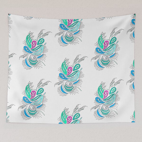 Item preview, blue geometric multicolor abstract designed and sold by CREATINERY.