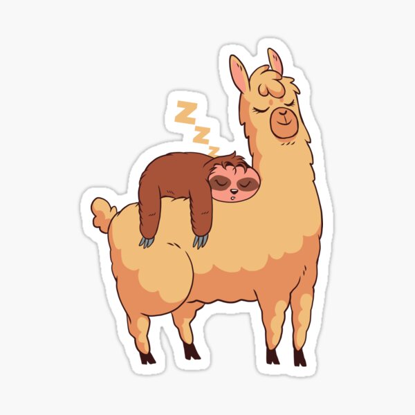 Item preview, Llama and sleeping sloth designed and sold by DerSenat.