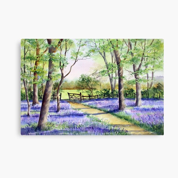 Bluebell path Canvas Print