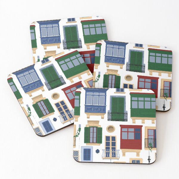 Item preview, Vector collection of traditional maltese architectural elements  designed and sold by Ekaterina Glazkova.