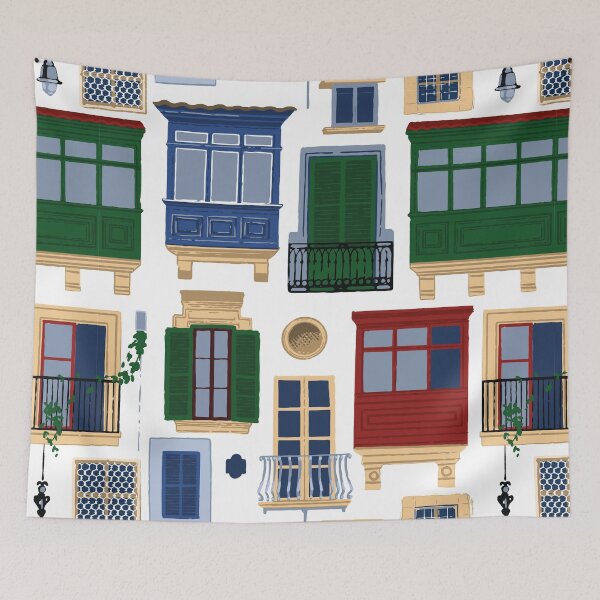 Item preview, Vector collection of traditional maltese architectural elements  designed and sold by Ekaterina Glazkova.