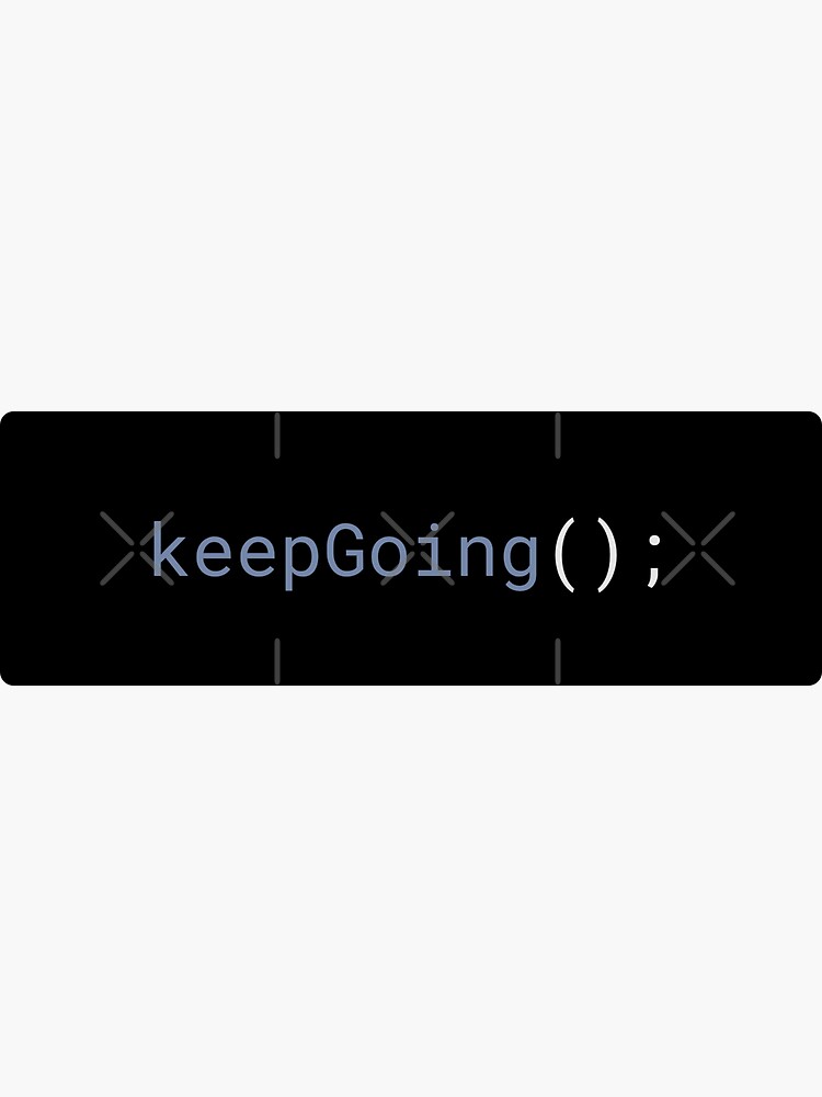 Thumbnail 3 of 3, Sticker, JavaScript - Keep Going designed and sold by developer-gifts.