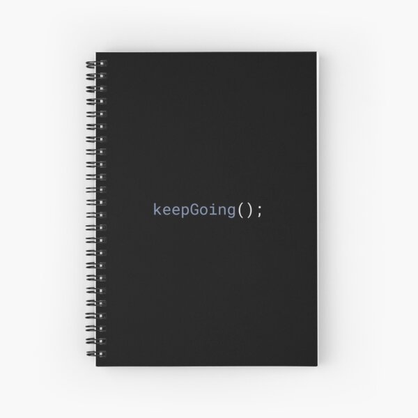 JavaScript - Keep Going Spiral Notebook