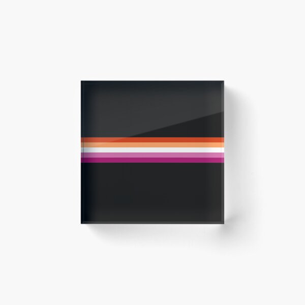 Lesbian (new) Pride Stripe Acrylic Block
