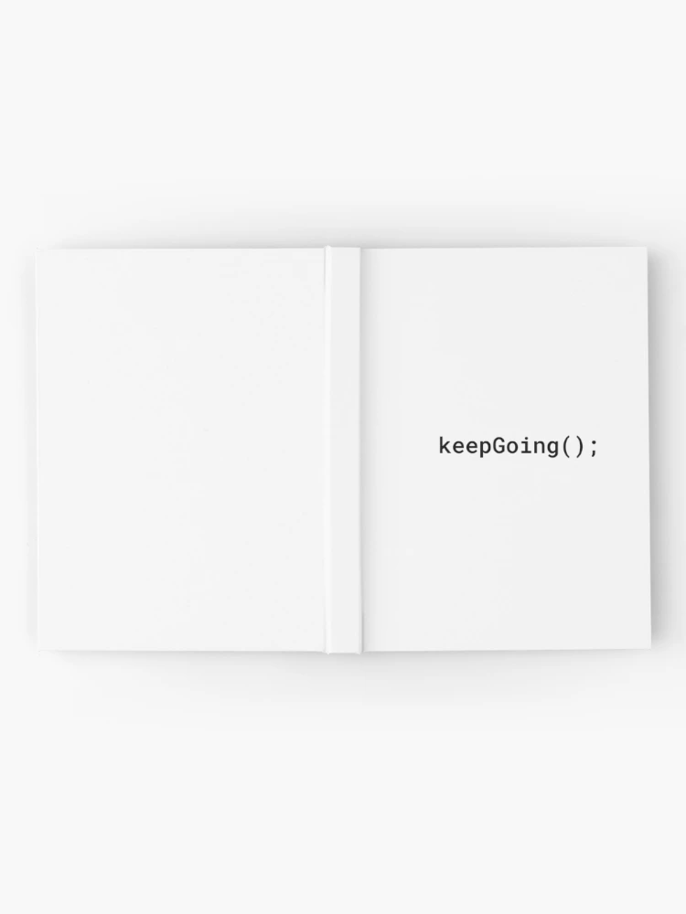 Thumbnail 2 of 3, Journal, JavaScript - Keep Going (Inverted) designed and sold by developer-gifts.