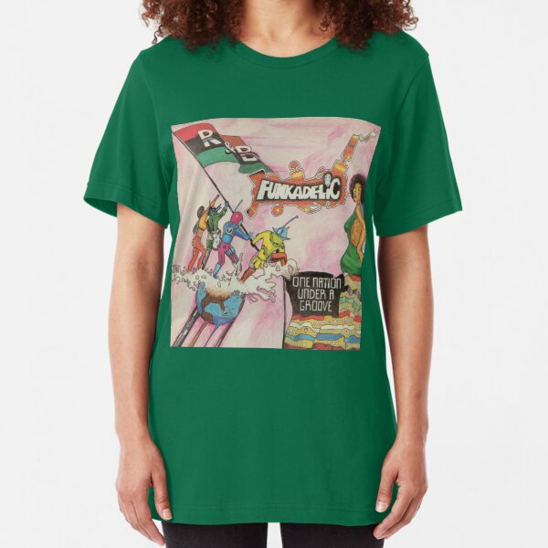 One Nation Under a Groove, 1978, Throwback, Funk, R&B, Funkadelic Slim Fit T-Shirt