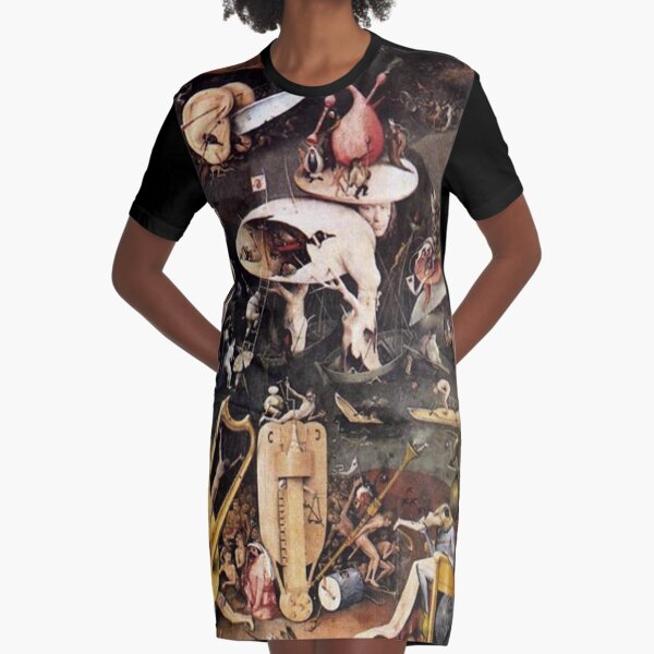 Hieronymus Bosch. The Garden Of Earthly Delights. (detail). Graphic T-Shirt Dress