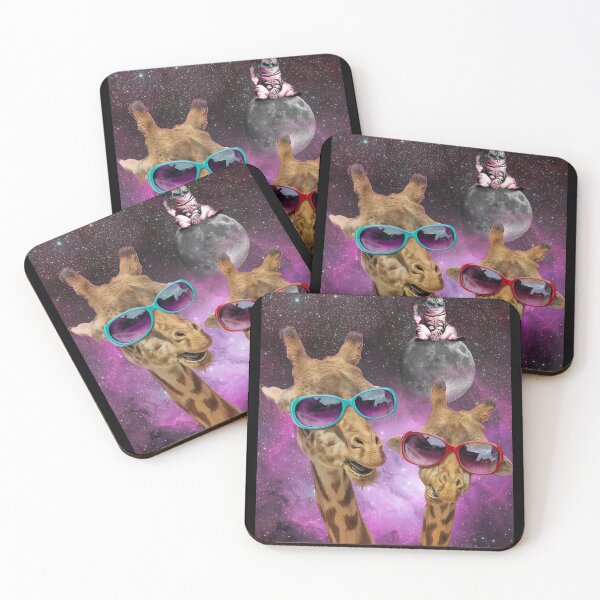 Item preview, giraffe in a nebular cat on the moon designed and sold by Scoopivich.