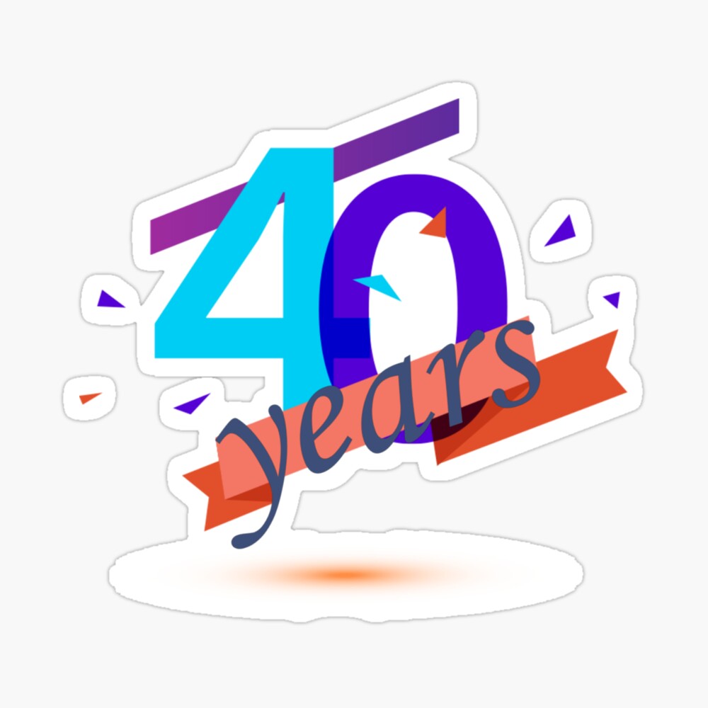 Carte De Vœux 40 Ans Anniversaire 40 Ans Joyeux Anniversaire Par Trenddesigns24 Redbubble