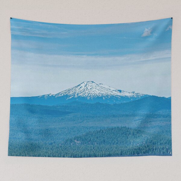 Item preview, Above Tree Line // Beautiful Long Range Landscape Photograph of the Dense Forest and Snow Cap Mountain Peak designed and sold by catbyrdcolorado.