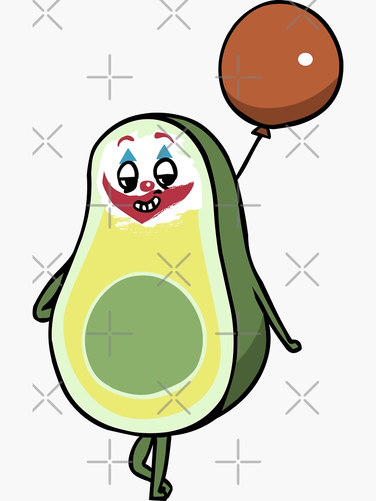 Avocado Villain Sticker for Sale by Huebucket