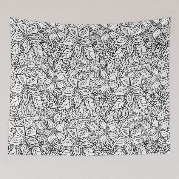 Item preview, Black and white lace pattern designed and sold by fuzzyfox.