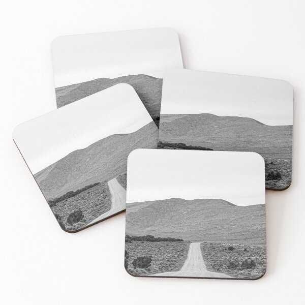 Item preview, Road Outta Town // Black and White Landscape Photograph Going Out to Nowhere Peaceful Scenery designed and sold by catbyrdcolorado.
