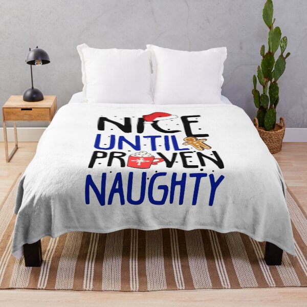 Item preview, Nice Until Proven Naughty. Funny Christmas Sweatshirt. designed and sold by KsuAnn.