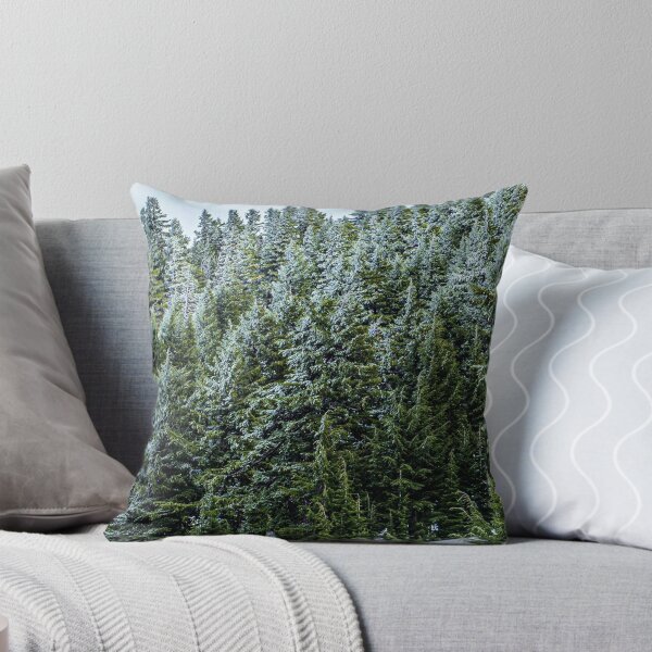 Item preview, Snow Bank Woodlands // Photograph of the Dense Blue Green Evergreen Pine Tree Forest designed and sold by catbyrdcolorado.