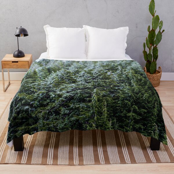 Item preview, Snow Bank Woodlands // Photograph of the Dense Blue Green Evergreen Pine Tree Forest designed and sold by catbyrdcolorado.