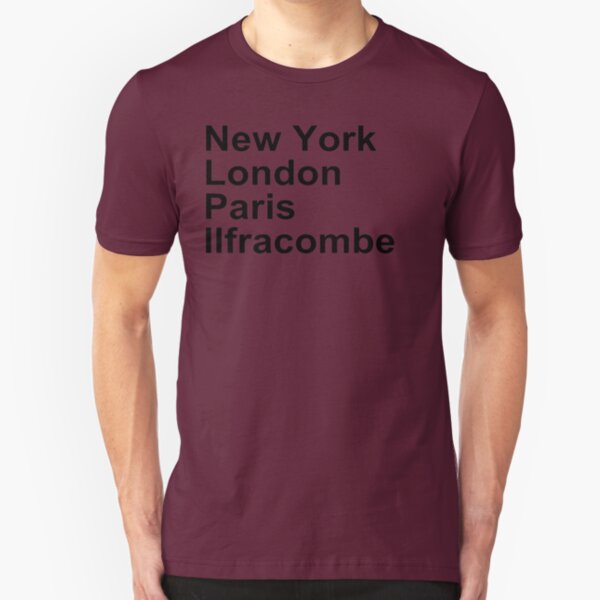 New York London Paris Ilfracombe Slim Fit T-Shirt