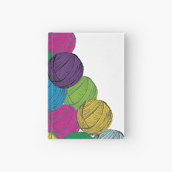 A colourful, joyful pile of yarn/wool for all things knitting, crochet and weaving Hardcover Journal