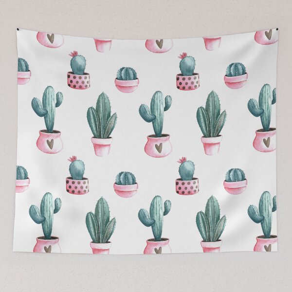 Item preview, Watercolor Cacti Pattern designed and sold by Spitfire July Doodles.
