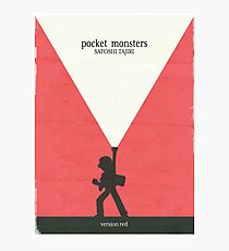 Minimalist Video Games: Pokemon Red Version Photographic Print