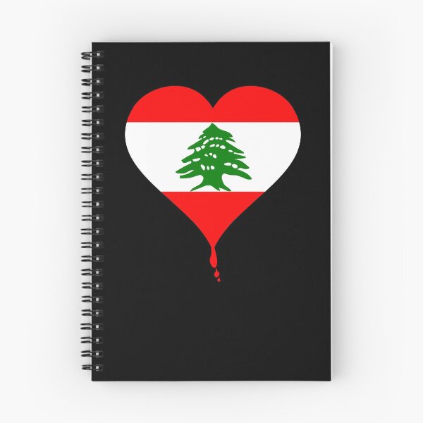 Item preview, Lebanon Flag Lebanese Revolution Protest March Bloody Heart Gift designed and sold by theshirtinator.