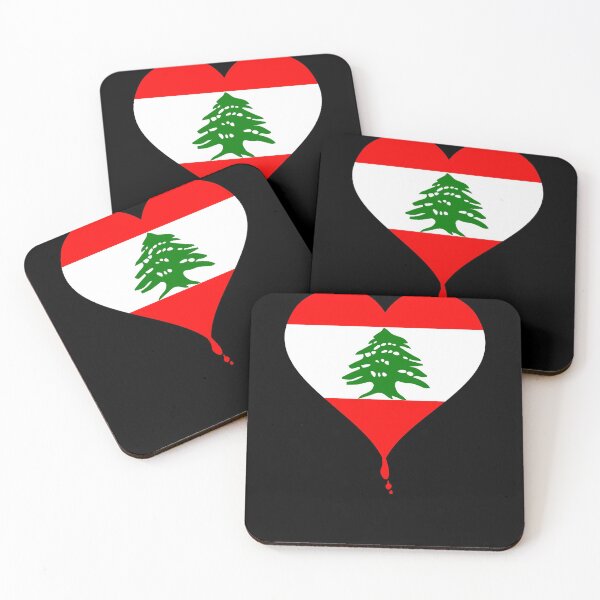 Item preview, Lebanon Flag Lebanese Revolution Protest March Bloody Heart Gift designed and sold by theshirtinator.