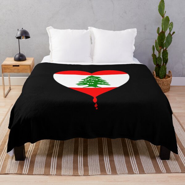 Item preview, Lebanon Flag Lebanese Revolution Protest March Bloody Heart Gift designed and sold by theshirtinator.