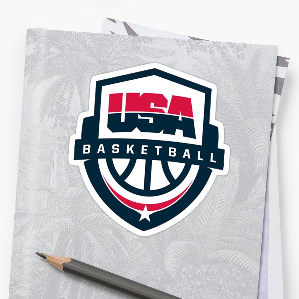 American Basketball Team Logo Sticker By Thesportcenter Redbubble