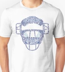Baseball Catchers Mask Calligram Unisex T-Shirt
