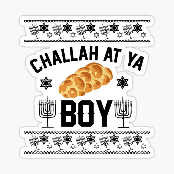 Item preview, Challah at ya Boy Ugly Sweater gift Jewish matching Hanukkah designed and sold by hadleydesigns.