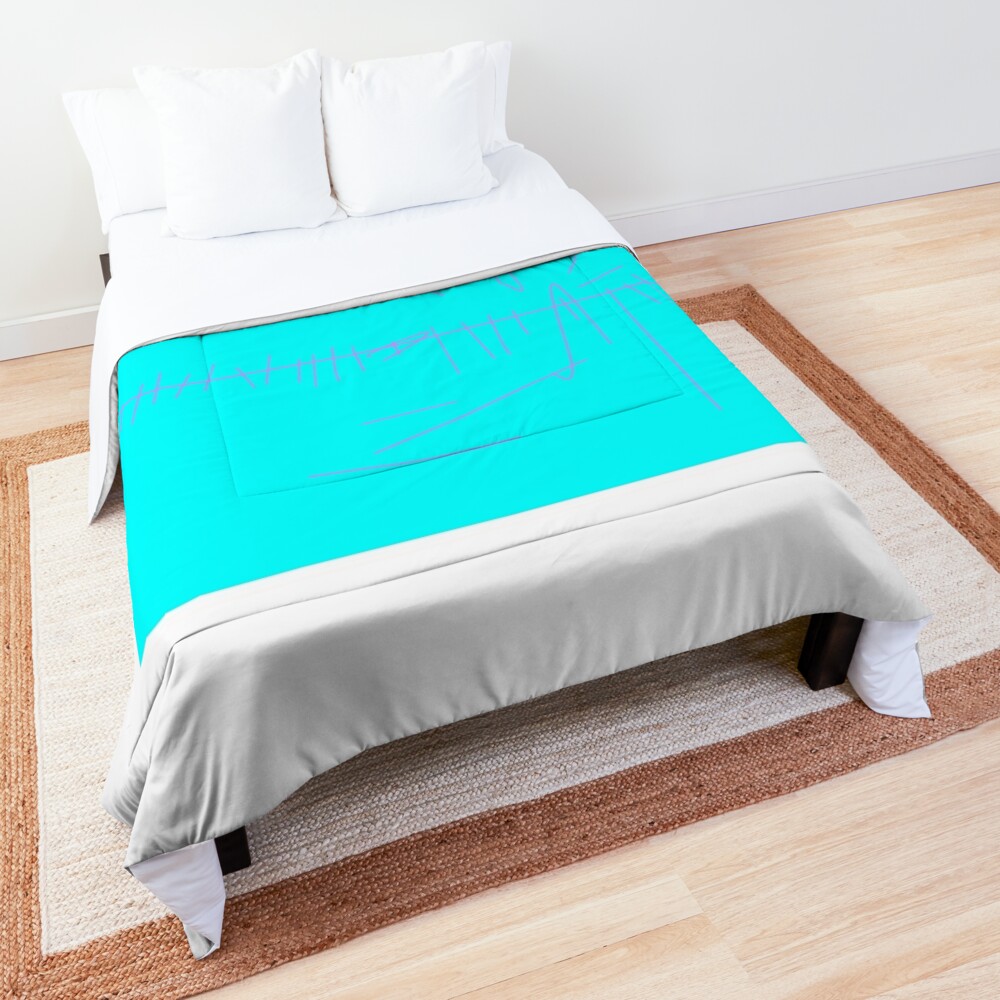 Teal Blue Green And Pink Random Aesthetic Comforter By Red1pandaz Redbubble