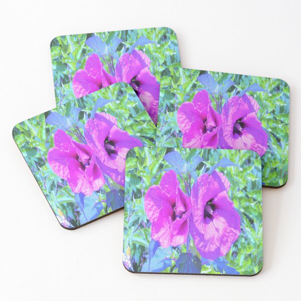 Aperçu de l'œuvre Fleurs d'hibiscus violet fou de prune ultra-violette créée et vendue par myrubiogarden.