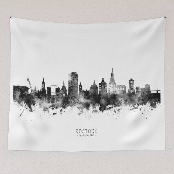 Item preview, Rostock Germany Skyline designed and sold by ArtPrints.