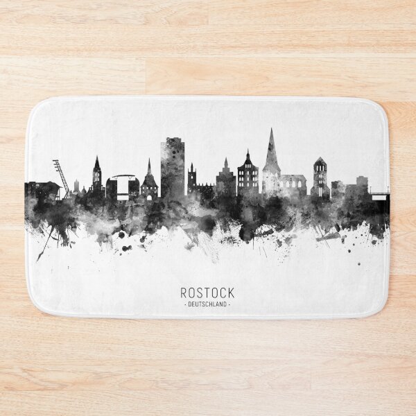 Item preview, Rostock Germany Skyline designed and sold by ArtPrints.
